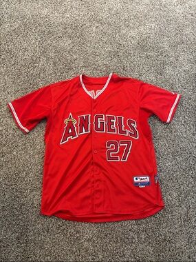 Anaheim Angels Mike Trout jersey size 50 Adult Large MLB authentic majestic